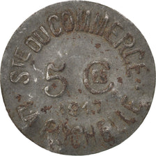 France, 5 Centimes, 1917, VF(20-25), Iron, Elie #10.1, 1.17