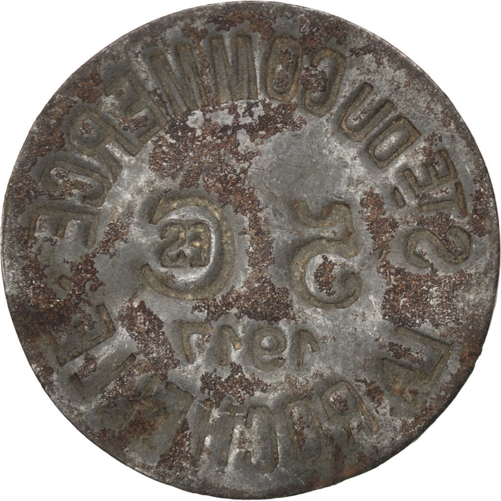 France, 5 Centimes, 1917, VF(20-25), Iron, Elie #10.1, 1.17