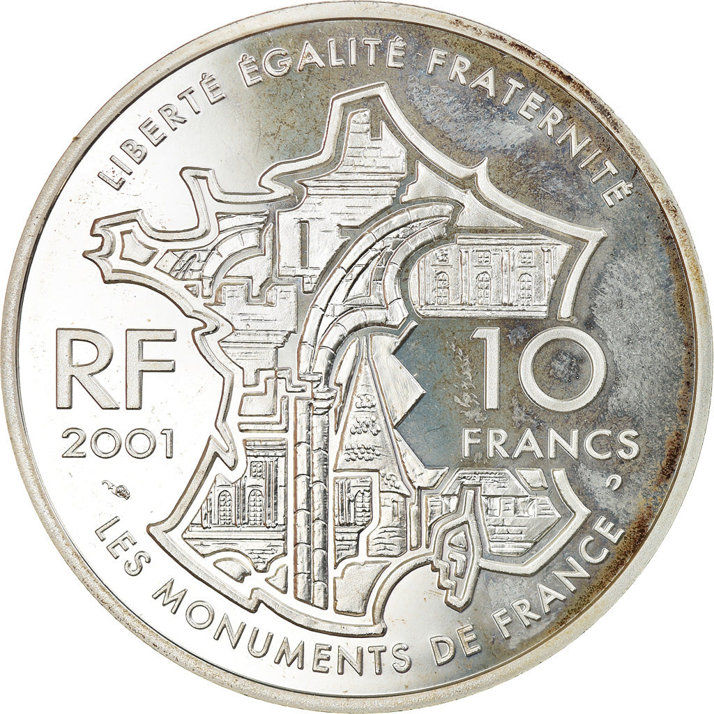 Coin, France, Château de Versailles, 10 Francs, 2001, Paris, Proof, MS(65-70)