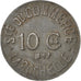 France, 10 Centimes, 1917, EF(40-45), Iron, Elie #10.2, 1.01