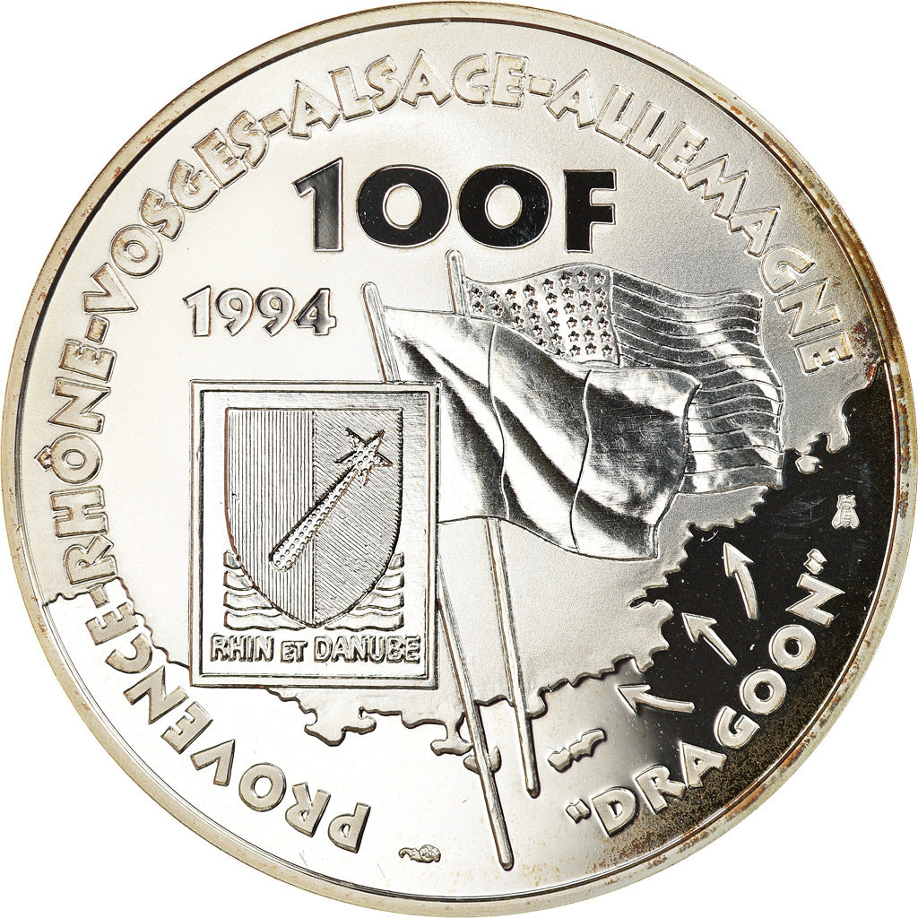 Coin, France, Lattre de Tassigny, 100 Francs, 1994, Paris, Proof, MS(65-70)