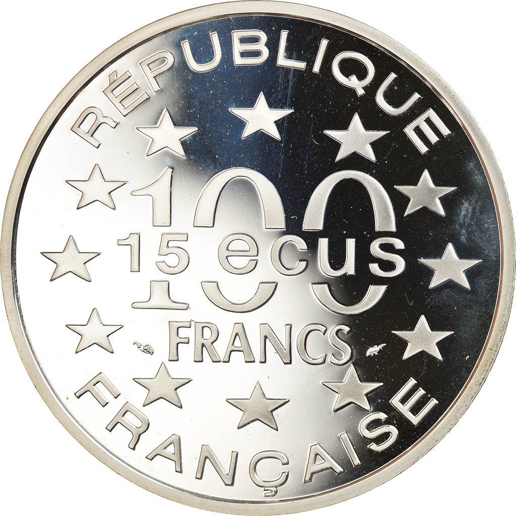 Coin, France, Porte de Brandebourg, 100 Francs-15 Ecus, 1993, Proof, MS(65-70)