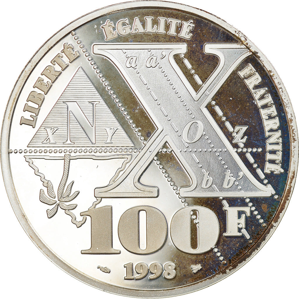 Coin, France, Gaspard MONGE, 100 Francs, 1998, Proof, MS(65-70), Silver