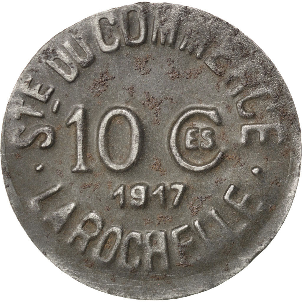 France, 10 Centimes, 1917, EF(40-45), Iron, Elie #10.2, 1.03