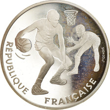 Moneda, Francia, FIBA dribbleur, 100 Francs, 1991, Paris, Proof, FDC, Plata