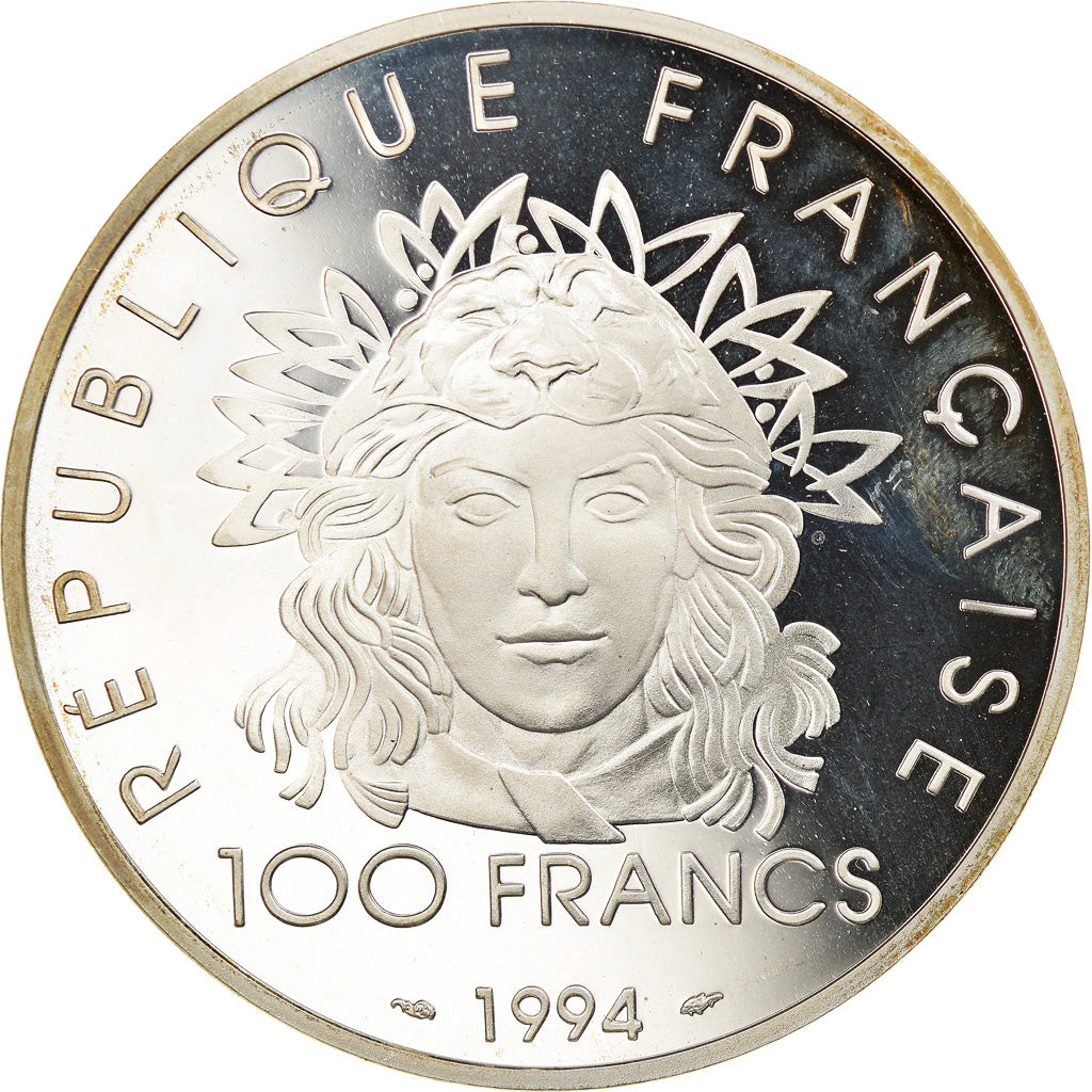 Coin, France, Discolobe, 100 Francs, 1994, Proof, MS(65-70), Silver, KM:1048