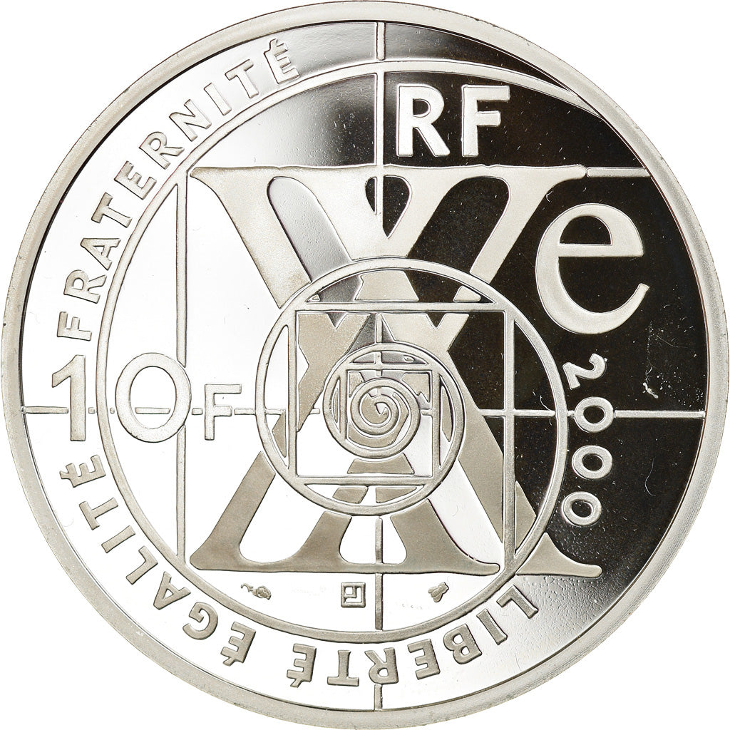 Coin, France, Le siècle des sciences de la Vie, 10 Francs, 2000, Paris, BE