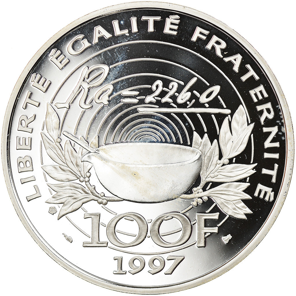 Moneta, Francia, Marie Curie, 100 Francs, 1997, Paris, Proof, FDC, Argento