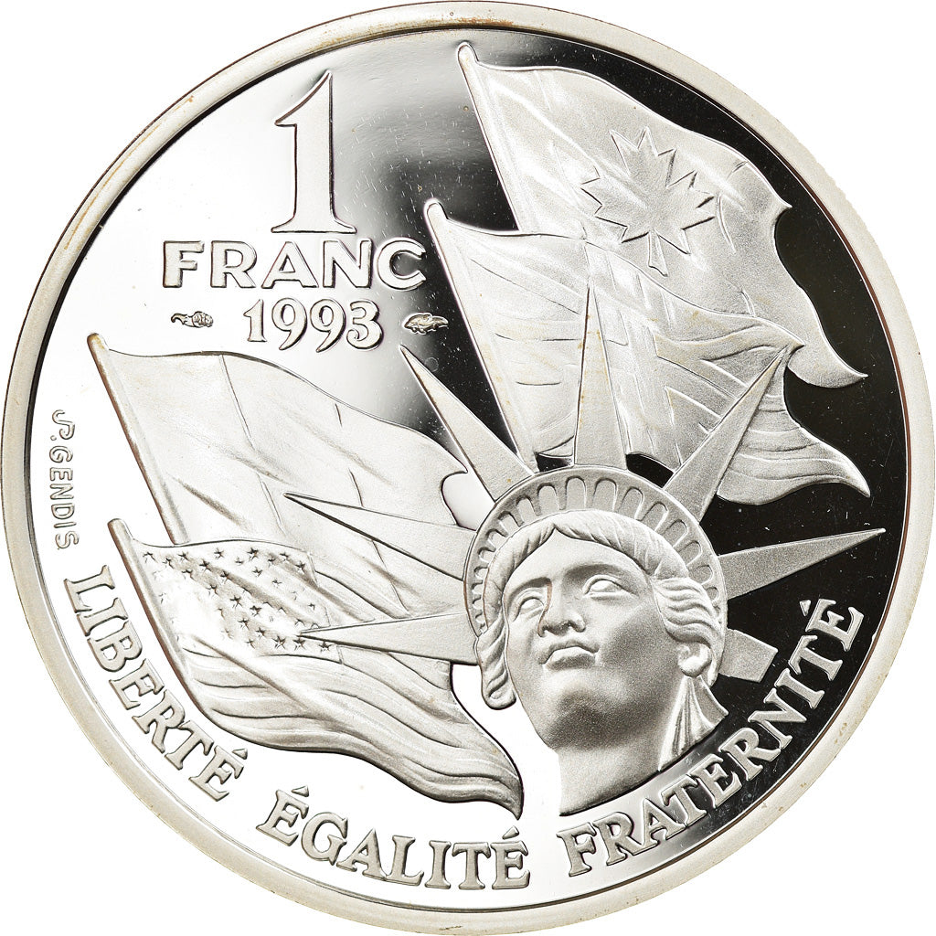 Münze, Frankreich, Franc, 1993, Paris, Proof, STGL, Silber, KM:1014