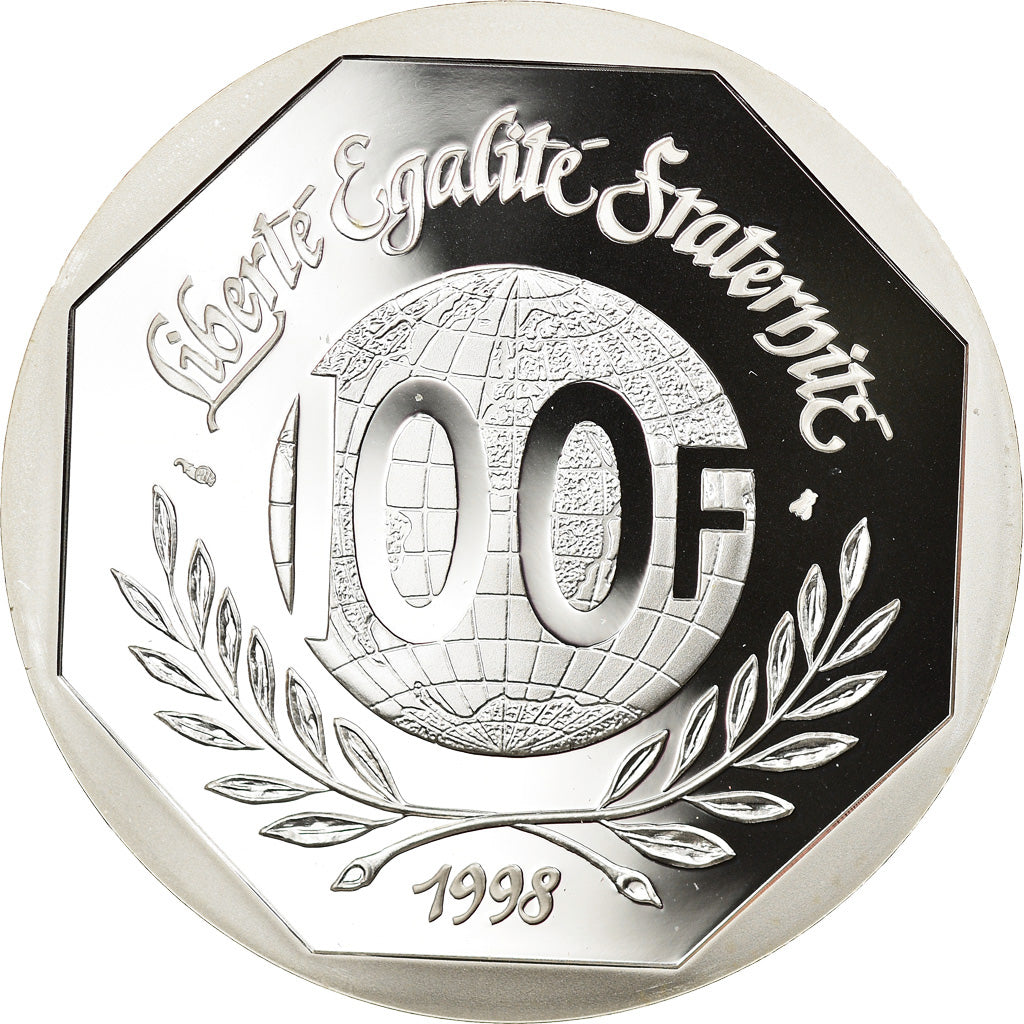 Coin, France, René Cassin, 100 Francs, 1998, Paris, Proof, MS(65-70), Silver