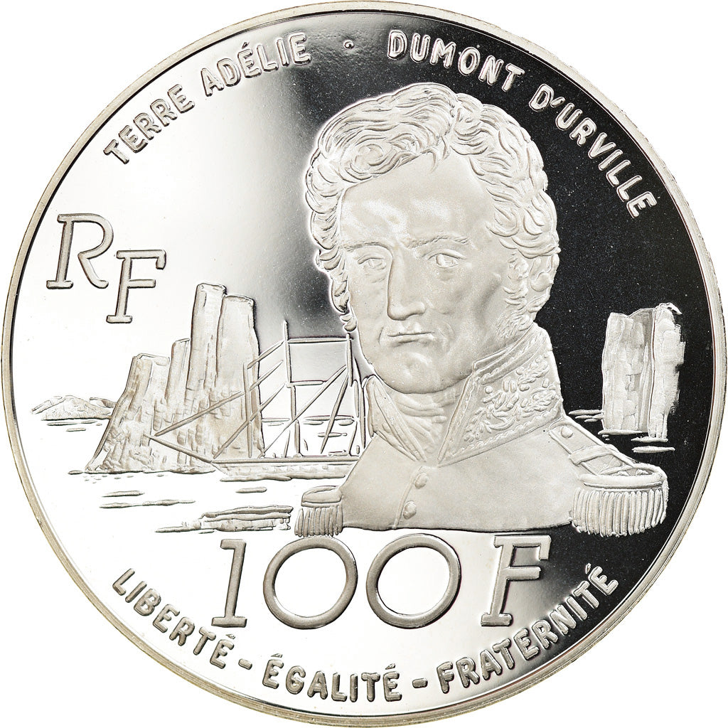 Monnaie, France, Terres Australes, 100 Francs, 1992, Paris, Proof, FDC, Argent