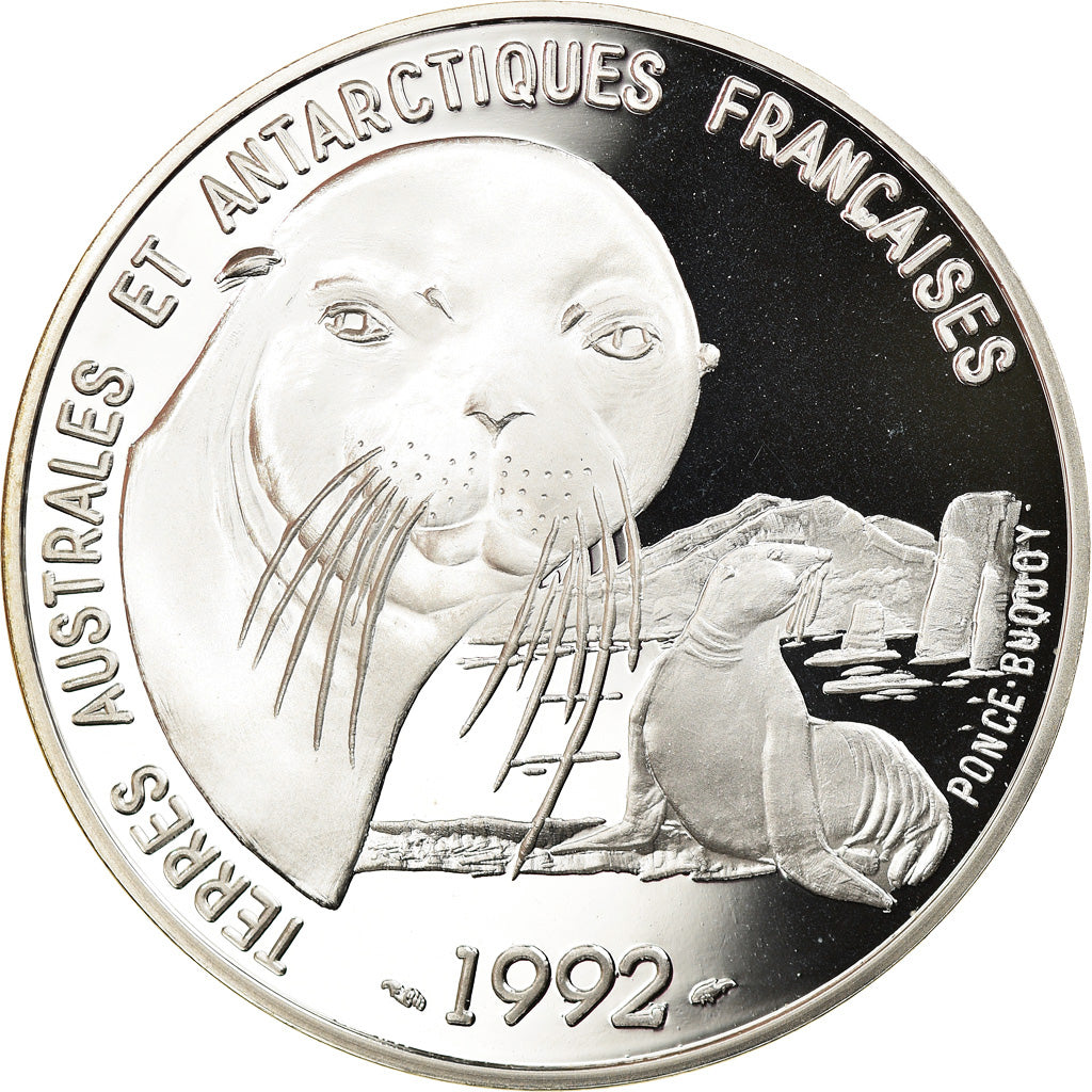 Münze, Frankreich, Terres Australes, 100 Francs, 1992, Paris, STGL, Silber