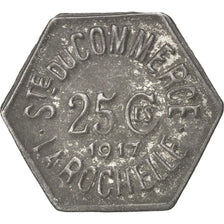 France, 25 Centimes, 1917, EF(40-45), Iron, Elie #10.3, 1.22