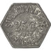 France, 25 Centimes, 1917, EF(40-45), Iron, Elie #10.3, 1.22