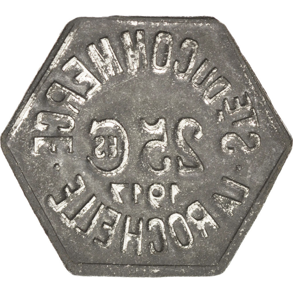 France, 25 Centimes, 1917, EF(40-45), Iron, Elie #10.3, 1.22
