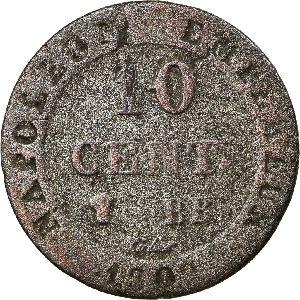 Moneta, Francia, Napoléon I, 10 Centimes, 1809, Strasbourg, MB, Biglione
