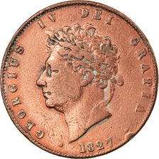 Münze, Großbritannien, George IV, 1/2 Penny, 1827, S, Kupfer, KM:692