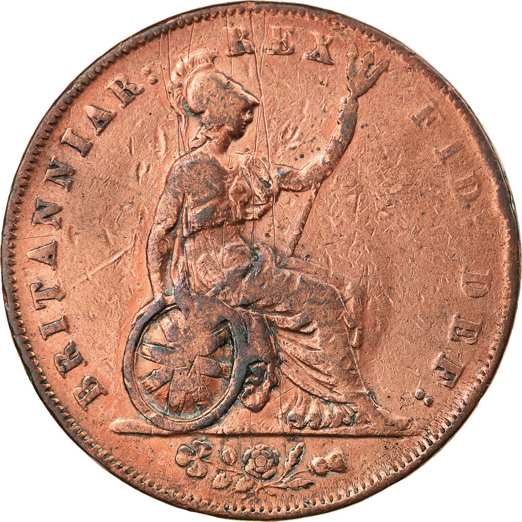 Münze, Großbritannien, George IV, 1/2 Penny, 1827, S, Kupfer, KM:692
