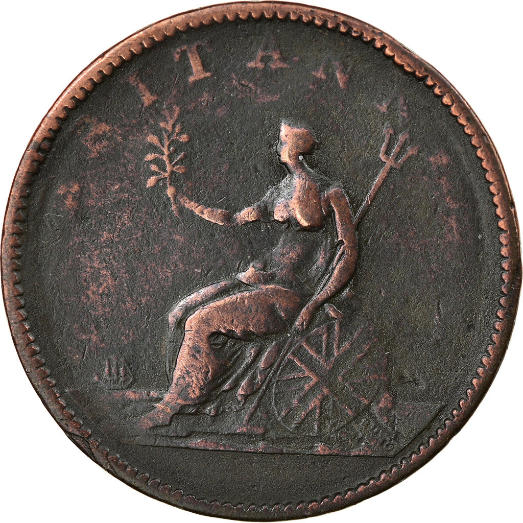 Coin, Great Britain, George III, 1/2 Penny, 1806, VF(20-25), Copper, KM:662