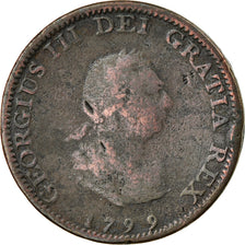 Coin, Great Britain, George III, Farthing, 1799, London, VF(20-25), Copper