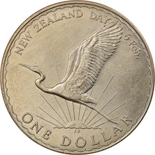 Coin, New Zealand, Elizabeth II, Dollar, 1974, MS(60-62), Copper-nickel, KM:45