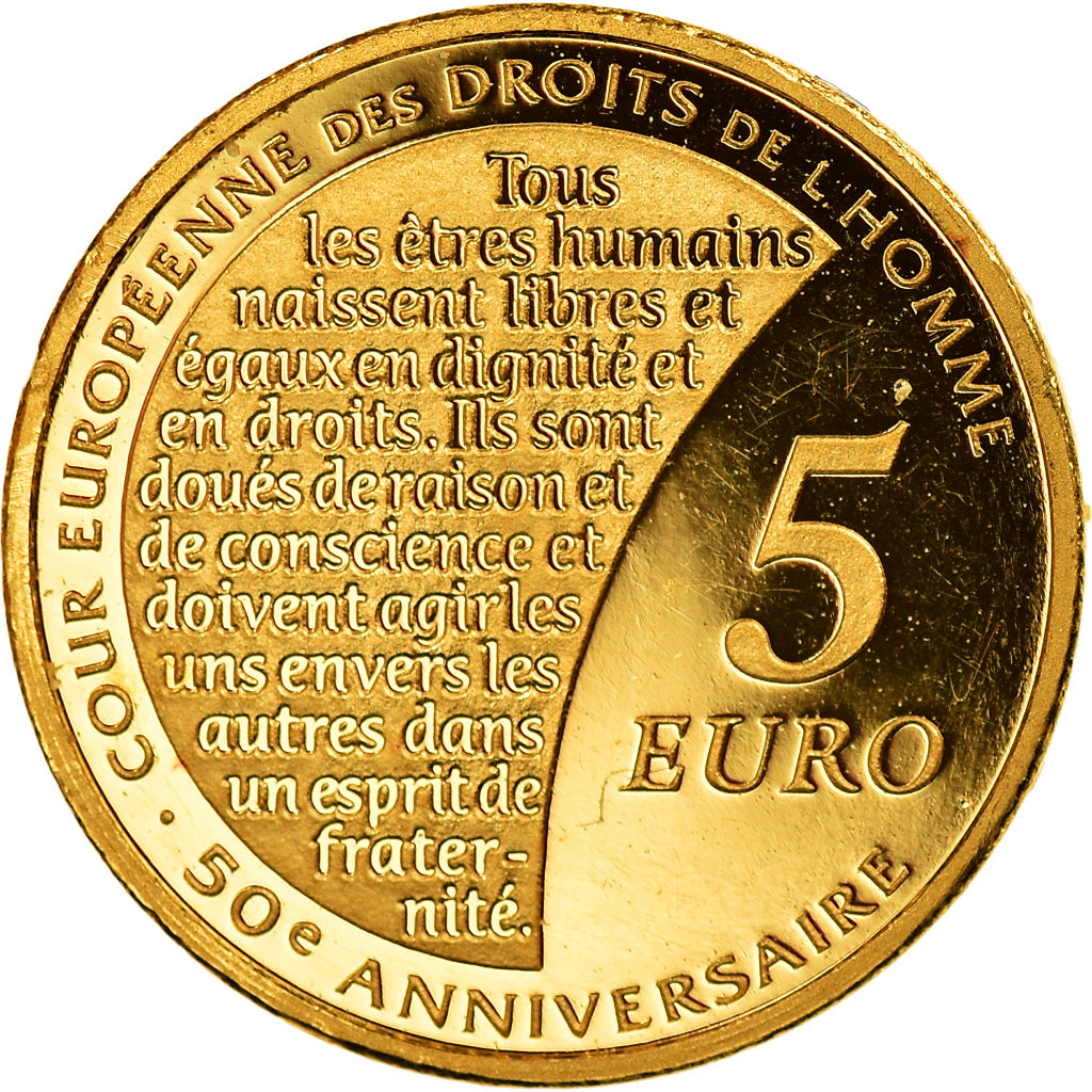 Francia, 5 Euro, Semeuse, 2009, Paris, Proof, FDC, Oro, KM:1586