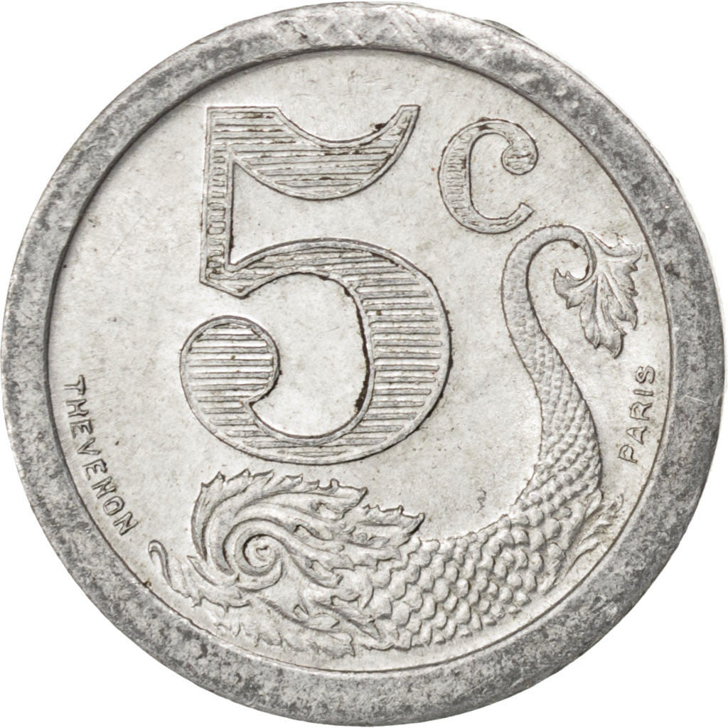 Monnaie, France, 5 Centimes, 1922, TTB+, Aluminium, Elie:10.4