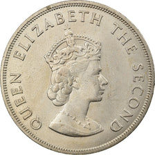 Coin, Jersey, Elizabeth II, 5 Shilling, 1966, AU(55-58), Copper-nickel, KM:28