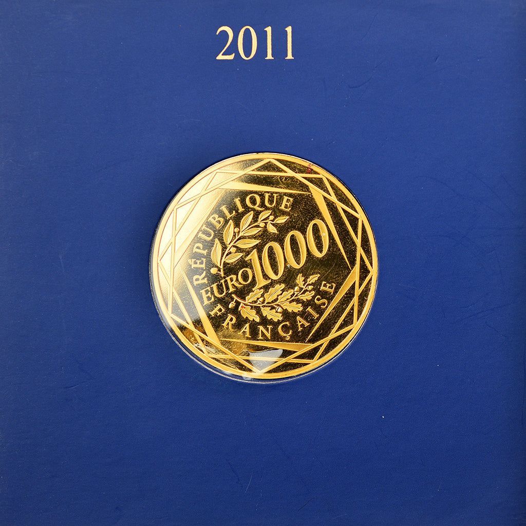 France, 1000 Euro, Hercule, 2011, Paris, FDC, Or, KM:1725