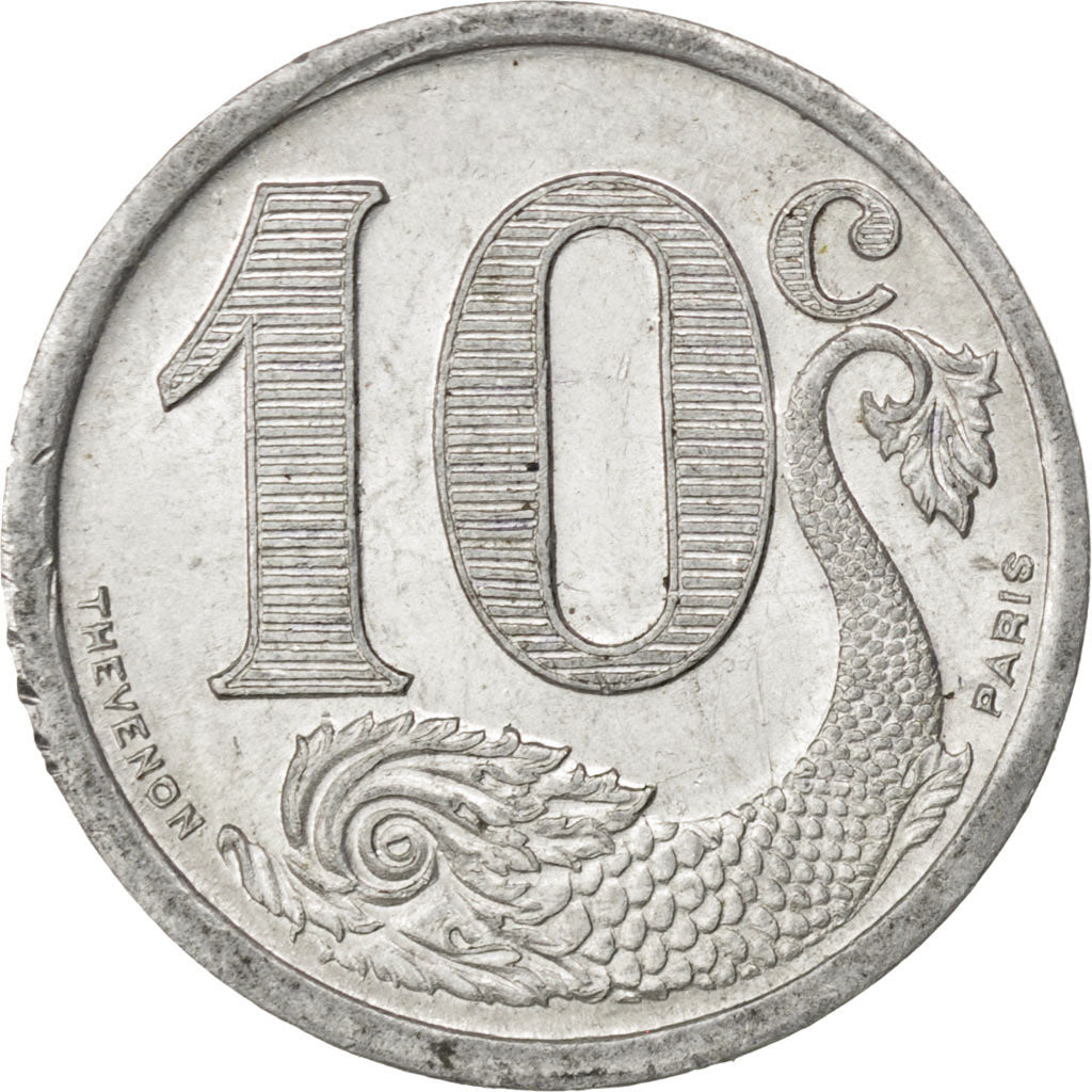 France, 10 Centimes, 1922, EF(40-45), Aluminium, Elie #10.5, 1.28