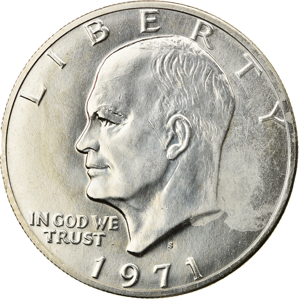 Coin, United States, Eisenhower Dollar, Dollar, 1971, U.S. Mint, San Francisco