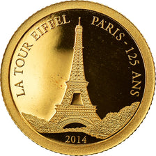 Münze, Zentralafrikanische Staaten, 1000 Francs CFA, 2014, Paris, Tour Eiffel