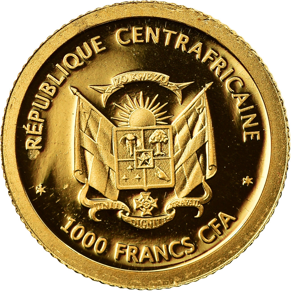 Münze, Zentralafrikanische Staaten, 1000 Francs CFA, 2014, Paris, Tour Eiffel