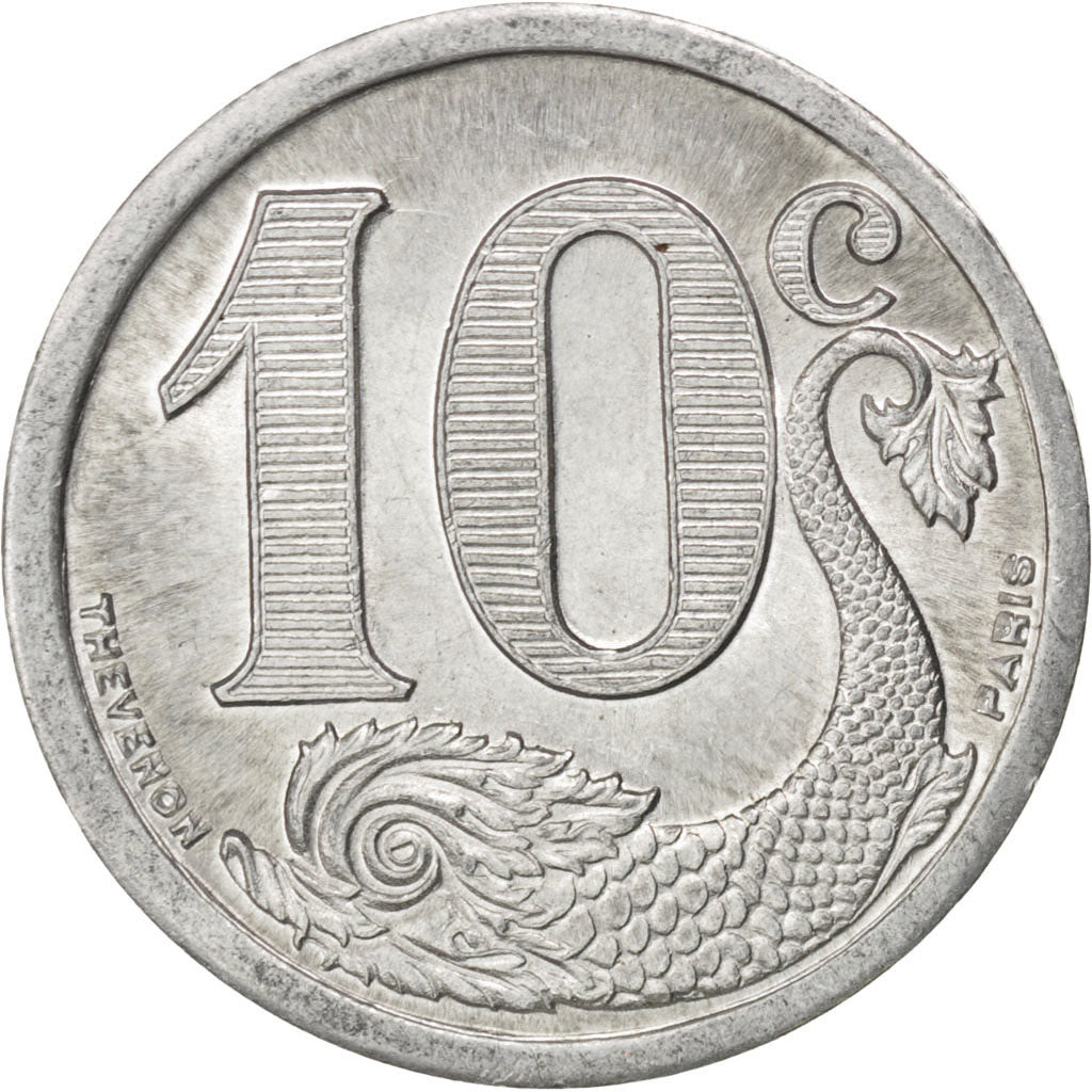 France, 10 Centimes, 1922, AU(55-58), Aluminium, Elie #10.5, 1.26