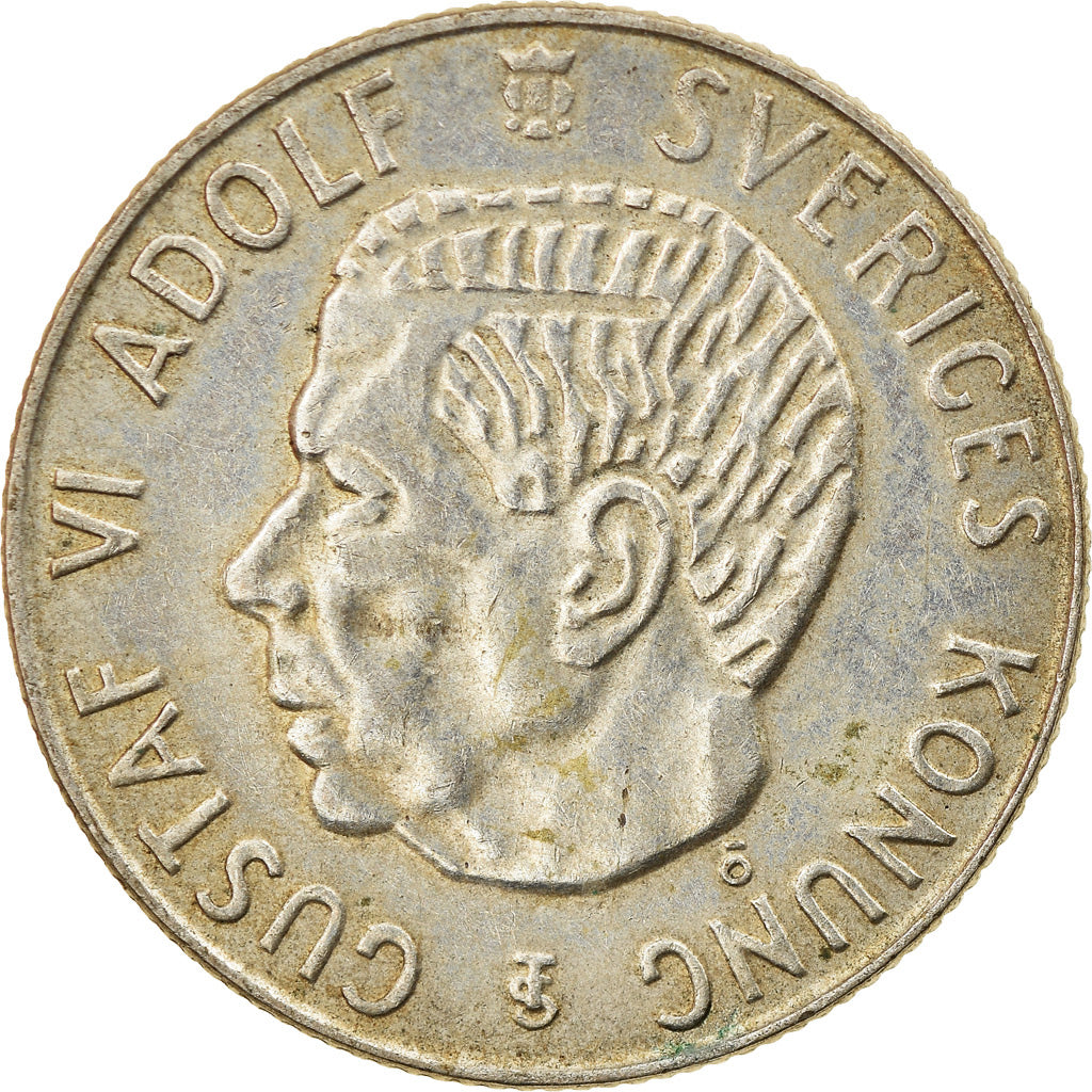 Moneta, Svezia, Gustaf VI, Krona, 1961, BB+, Argento, KM:826