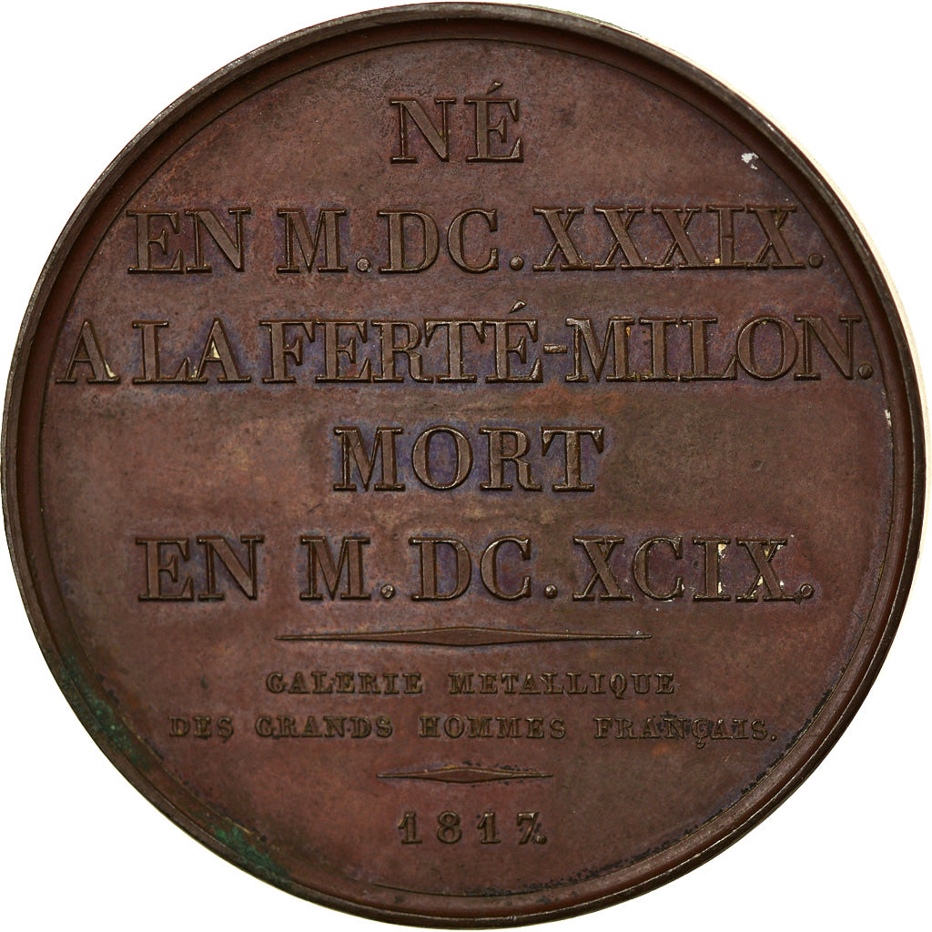 France, Médaille, Galerie des Grands Hommes, Jean Racine, History, 1817