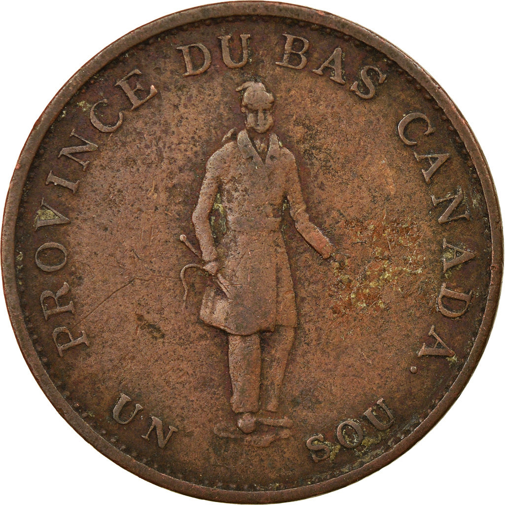 Coin, Canada, LOWER CANADA, Sou, 1/2 PENNY, 1837, Soho Mint, Birmingham
