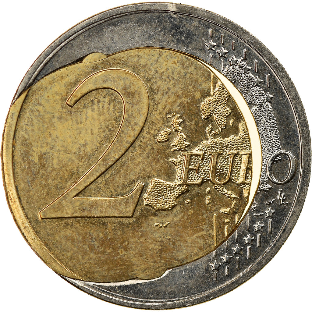 Allemagne, 2 Euro, 2019, Munich, error misaligned core, SPL, Bi-Metallic