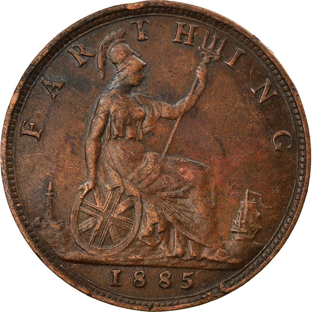 Moneta, Gran Bretagna, Victoria, Farthing, 1885, BB, Bronzo, KM:753
