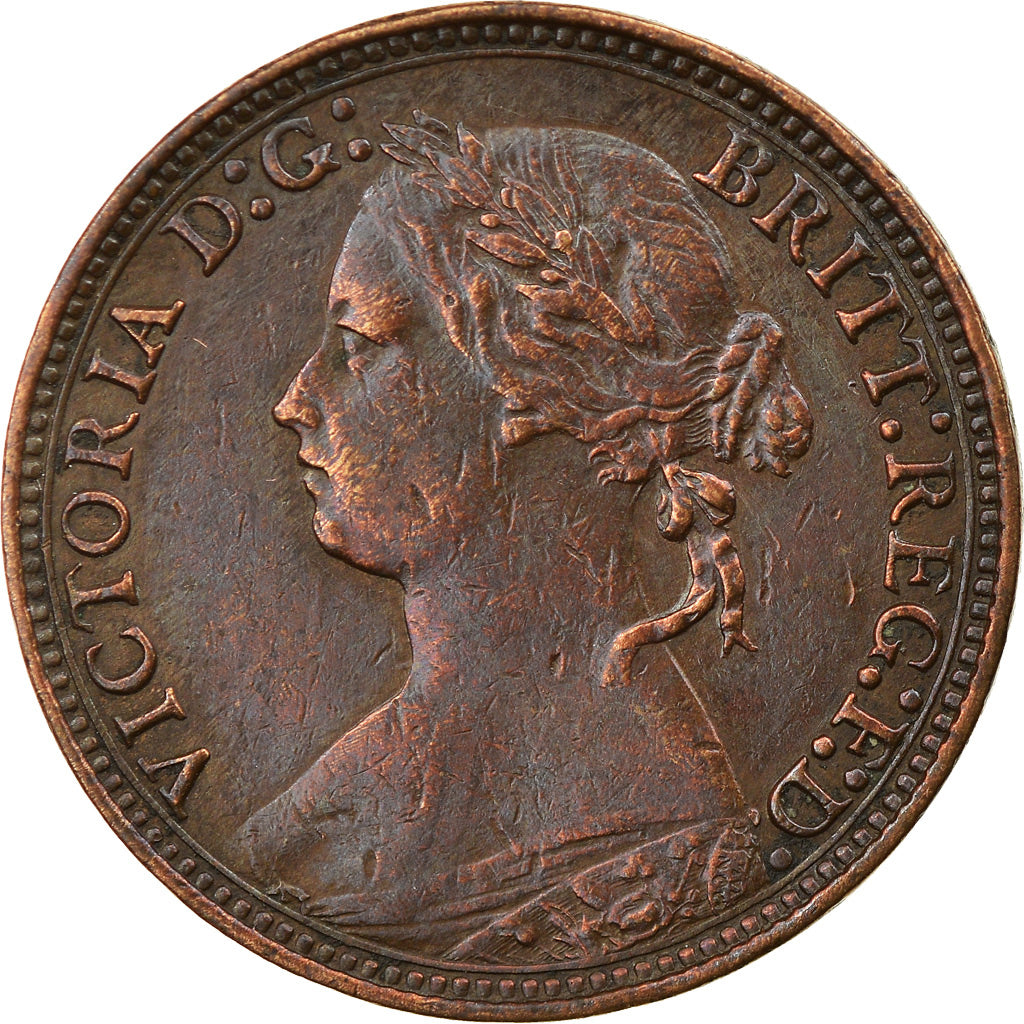 Coin, Great Britain, Victoria, Farthing, 1879, EF(40-45), Bronze, KM:753