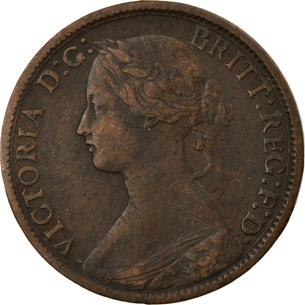 Coin, Great Britain, Victoria, Farthing, 1860, VF(30-35), Bronze, KM:747.2