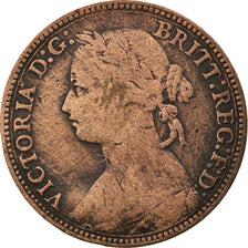 Coin, Great Britain, Victoria, Farthing, 1874, VF(30-35), Bronze, KM:753