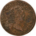 Moneta, Francja, 1/2 Sol, 1720, Rouen, VF(20-25), Miedź, Gadoury:273