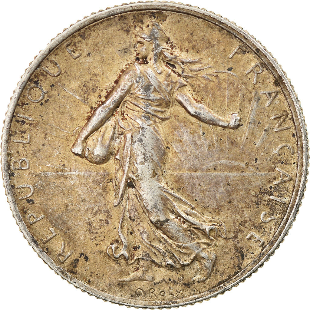 Moeda, França, Semeuse, 2 Francs, 1917, Paris, EF(40-45), Prata, KM:845.1