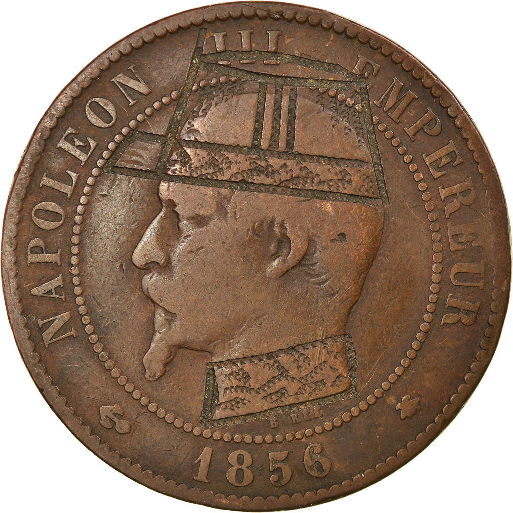 Moneta, Francia, Napoleon III, Napoléon III, 10 Centimes, 1856, Strasbourg