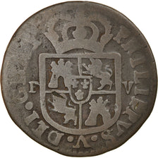 Coin, Spain, Philip V, Seiseno, 1710, Valencia, VF(20-25), Copper, KM:248