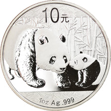 Moneta, CHIŃSKA REPUBLIKA LUDOWA, Panda, 10 Yüan, 2011, MS(65-70), Srebro