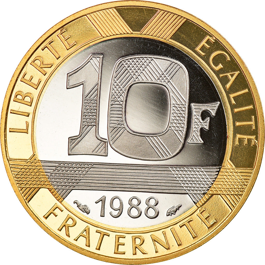 Moneta, Francia, Génie, 10 Francs, 1988, Proof, FDC, Oro, Gadoury:827