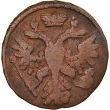 Moneda, Rusia, Denga, 1/2 Kopek, 1739, Saint-Petersburg, BC+, Cobre, KM:188