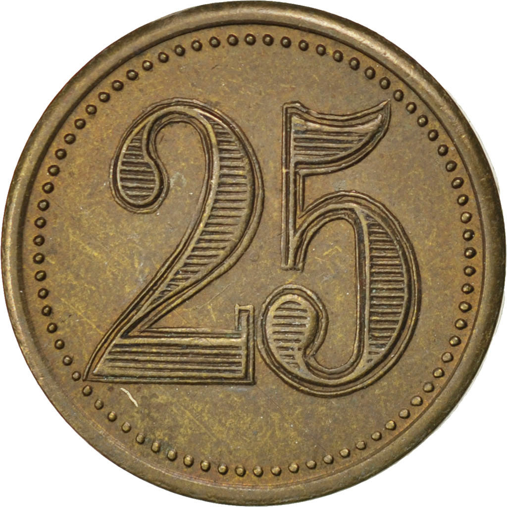 France, 25 Centimes, EF(40-45), Brass, Elie #10.3, 2.68